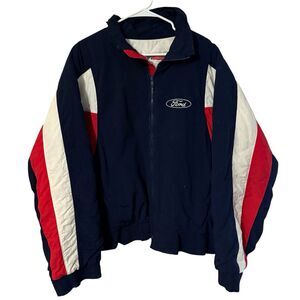 Vintage Ford Official Sportswear Quilt Lined Jacket Mens L Made in USA